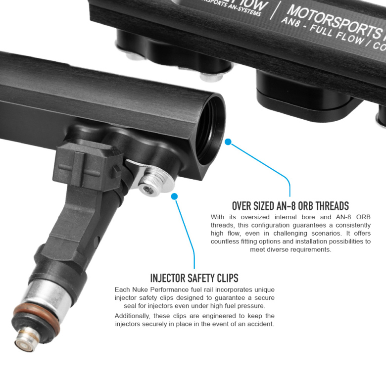 Rail de carburant Nuke Volvo 8v/16v B23/230 "Bloc rouge"
